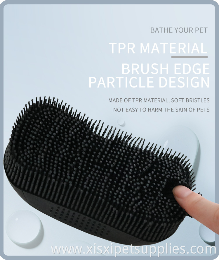 Factory Wholesale Portable TPR Pet Bathing Tool Massage Brush Cat Dog Bath Grooming